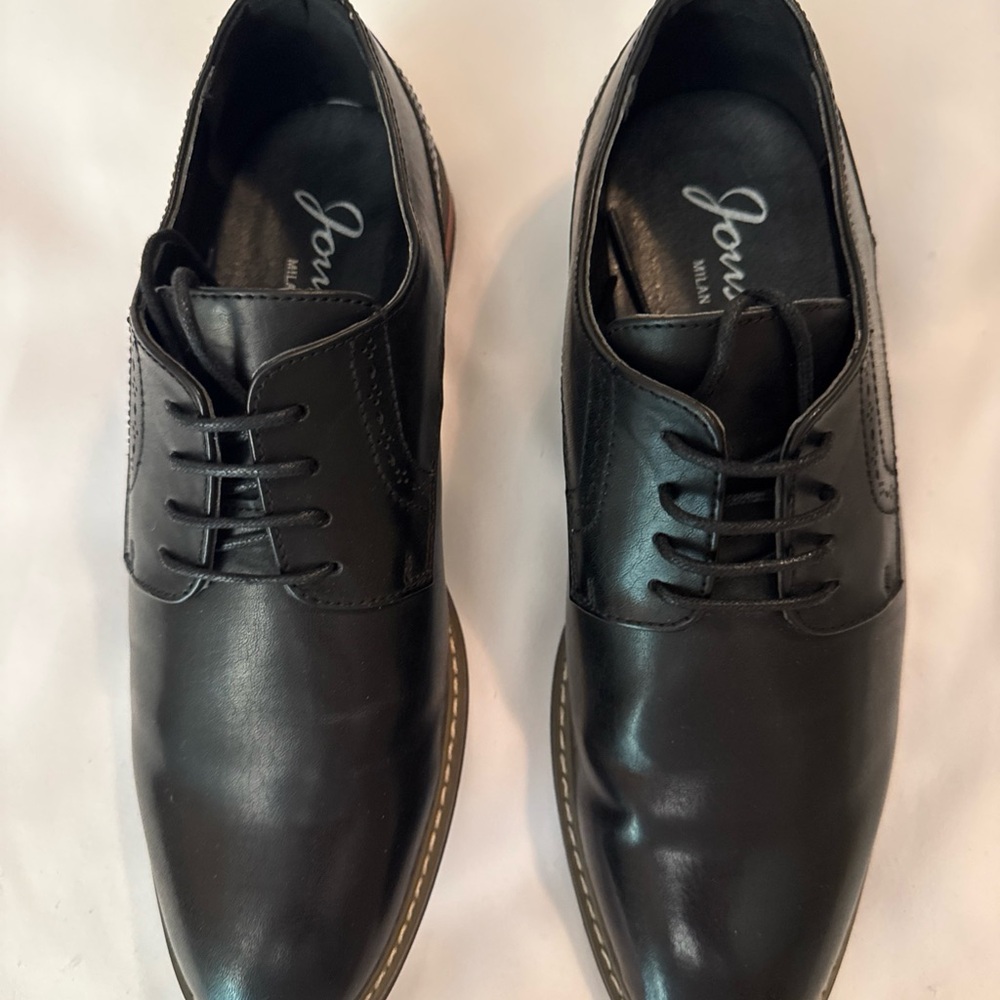 Joules Black Leather Men's Oxfords